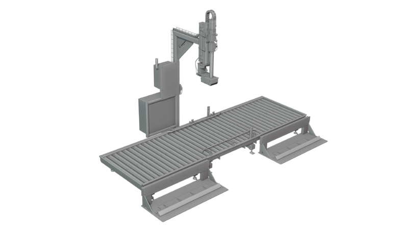 IBC vulmachine met transportbaan 1